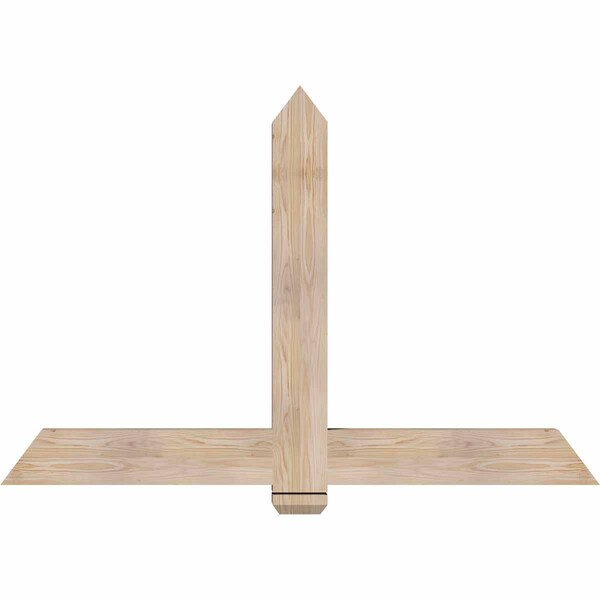 Ekena Millwork Eugene Smooth Timber Gable Bracket, Douglas Fir, 60"W x 40"H x 3 1/2"D x 5 1/2"F, 16/12 Pitch GBW060X40X0406EUG00SDF - main